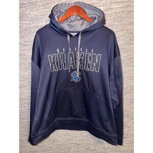 Seattle Kraken NHL Hoodie Mens XL Blue Pullover Sweatshirt Official Fan Gear